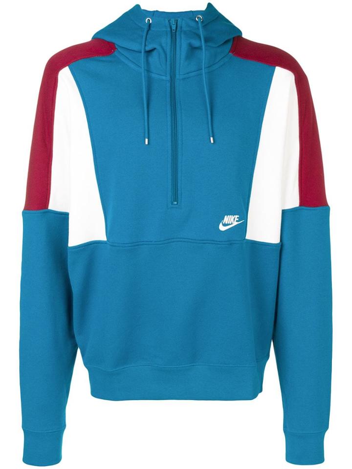 Nike Half Zipped Hoodie - Blue