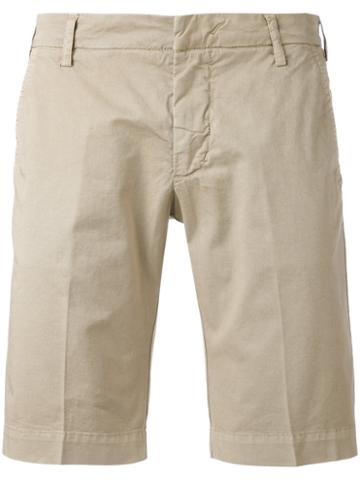 Entre Amis - Tailored Shorts - Men - Cotton/spandex/elastane - 36, Nude/neutrals, Cotton/spandex/elastane