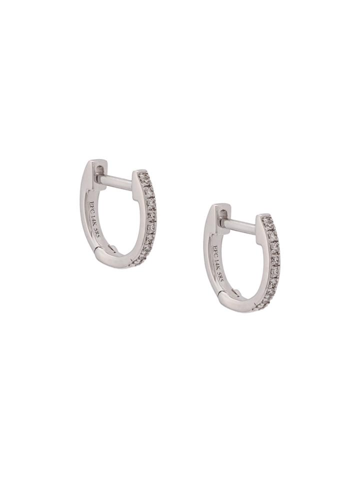 Ef Collection Mini Huggies Earrings - Metallic