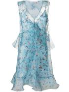 Ermanno Scervino Floral Tulle Dress - Blue