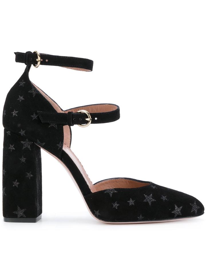 Red Valentino Star Printed Pumps - Black