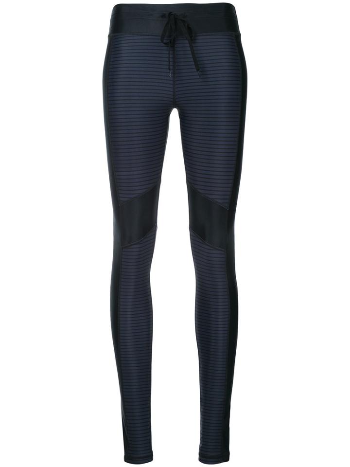The Upside - Striped Fitness Leggings - Women - Polyamide - Xs, Blue
