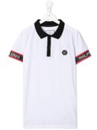 Philipp Plein Junior Short Sleeved Polo Shirt - White