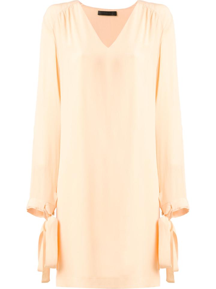 Talie Nk Silk Shift Dress - Yellow & Orange