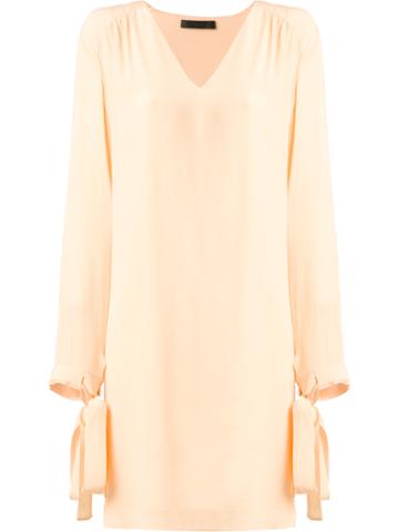 Talie Nk Silk Shift Dress - Yellow & Orange