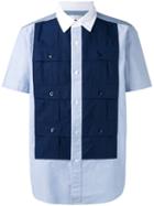 Ganryu Comme Des Garcons Contrast Shirt, Men's, Size: Small, Blue, Cotton