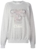 Chloé Toucan Print Sweatshirt, Women's, Size: Small, Nude/neutrals, Cotton/spandex/elastane