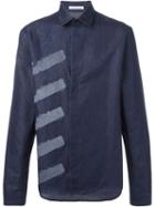 J.w.anderson Stripe Detail Denim Shirt, Men's, Size: 50, Blue, Cotton