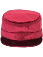 Valas Velvet Cadet Cap - Red
