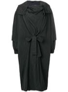 Irina Schrotter Wrapped Hooded Coat - Black