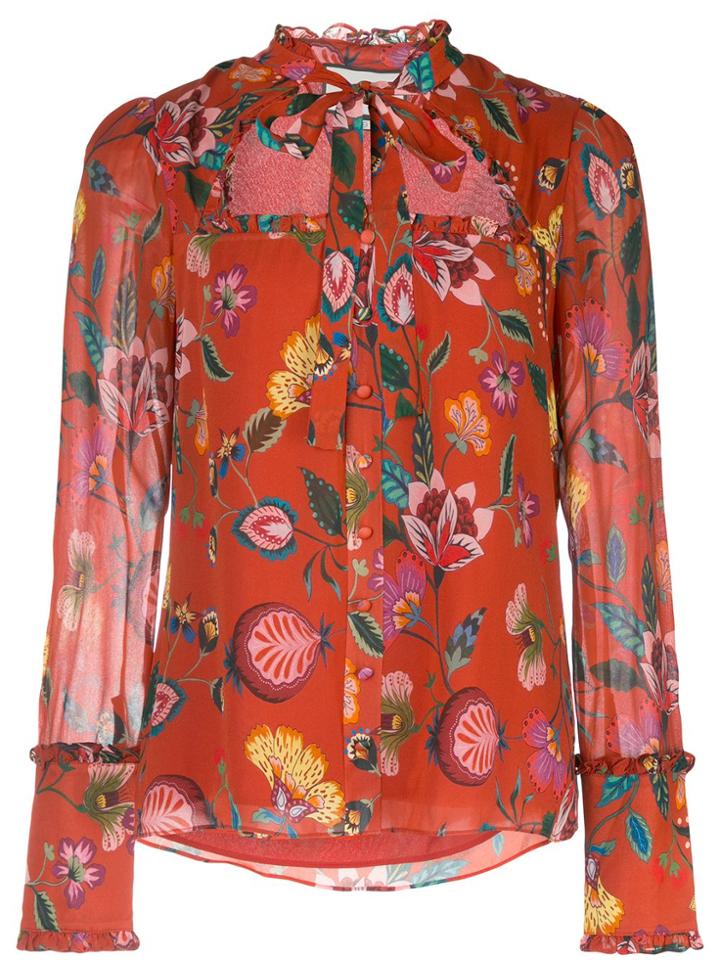 Alexis Elodie Floral Print Shirt - Red