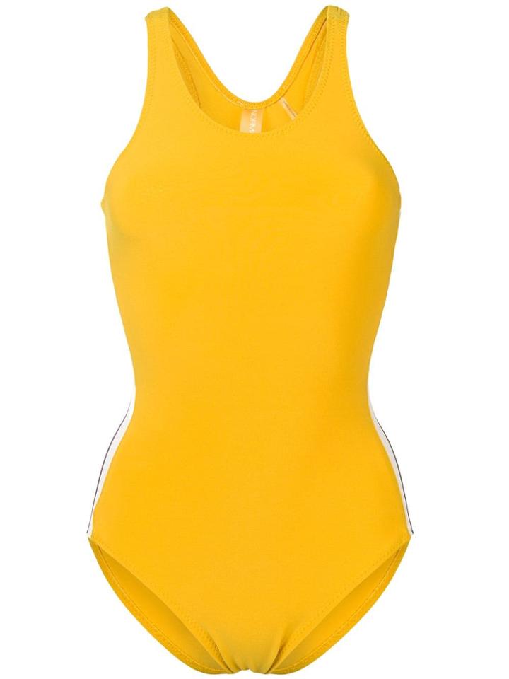 Norma Kamali Panel Stripe One-piece - Yellow