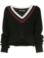 Alexander Wang Cropped Long-sleeve Sweater - Black