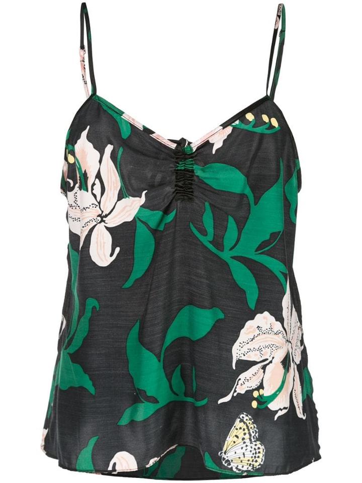 Morgan Lane Serena Floral Print Camisole - Black