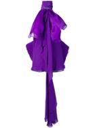 Redemption Ruffle Tie Blouse - Purple