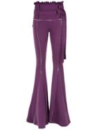 Andrea Bogosian Panels Flared Trouser - Pink & Purple