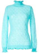 Undercover Ruffled Neck Jumper - Blue