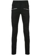 Balmain Casual Biker Trousers - Black