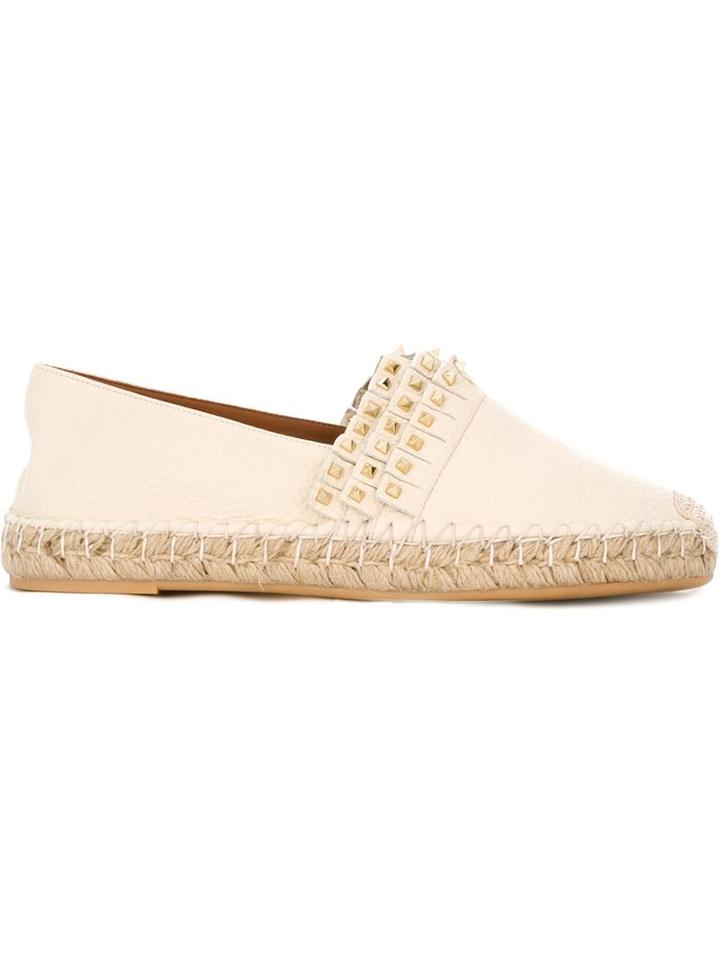 Valentino Garavani Rockstud Espadrilles, Women's, Size: 35, Nude/neutrals, Leather/metal/rubber