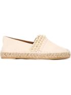 Valentino Garavani Rockstud Espadrilles, Women's, Size: 35, Nude/neutrals, Leather/metal/rubber
