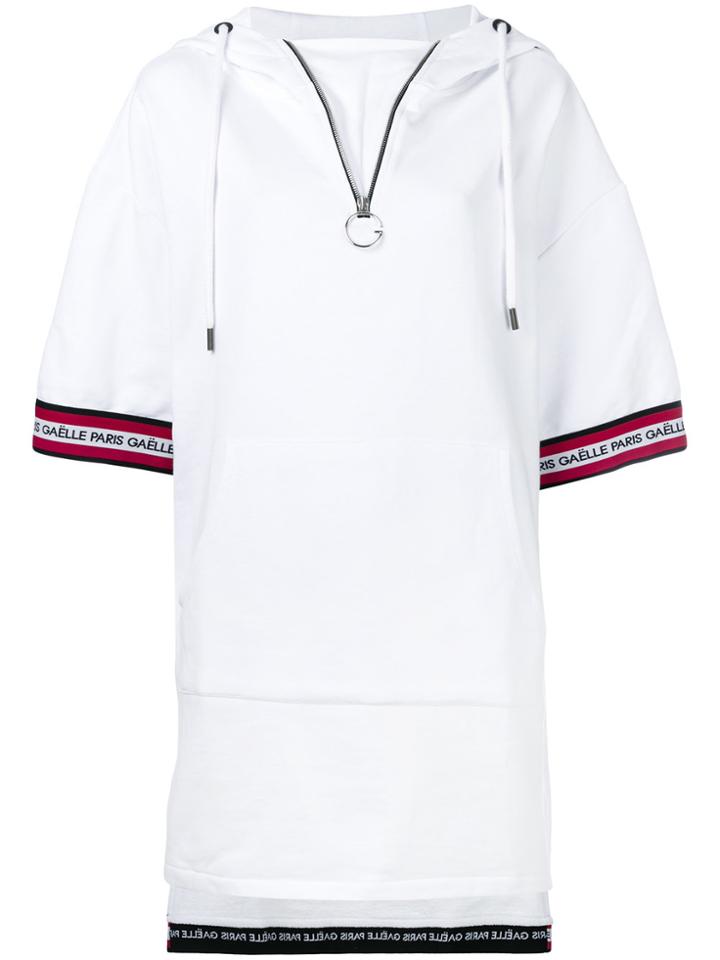 Gaelle Bonheur Hooded Sweatshirt Dress - White