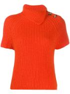 Ermanno Ermanno Ribbed Knitted Top - Orange