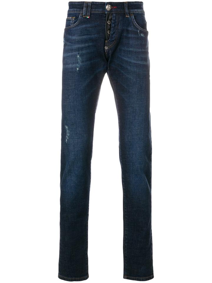 Philipp Plein Slim Fit Jeans - Blue