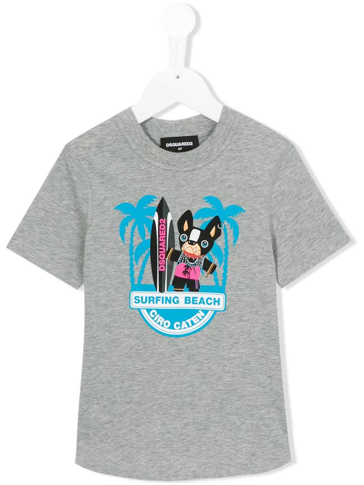 Dsquared2 Kids Logo Print T-shirt, Boy's, Size: 10 Yrs, Grey