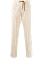 White Sand Corduroy Straight Trousers - Neutrals