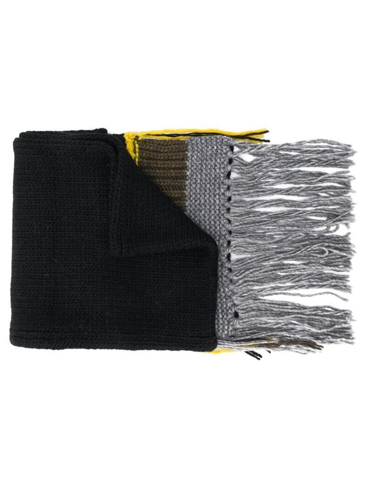 Dorothee Schumacher Ribbed Fringe Scarf - Black
