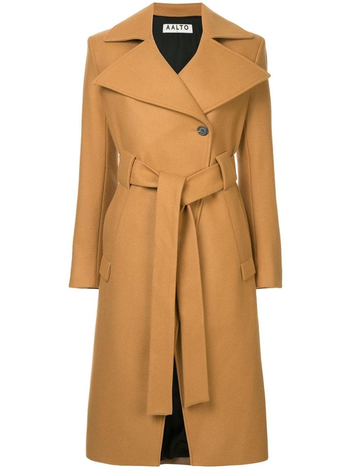 Aalto Single Breasted Coat - Brown
