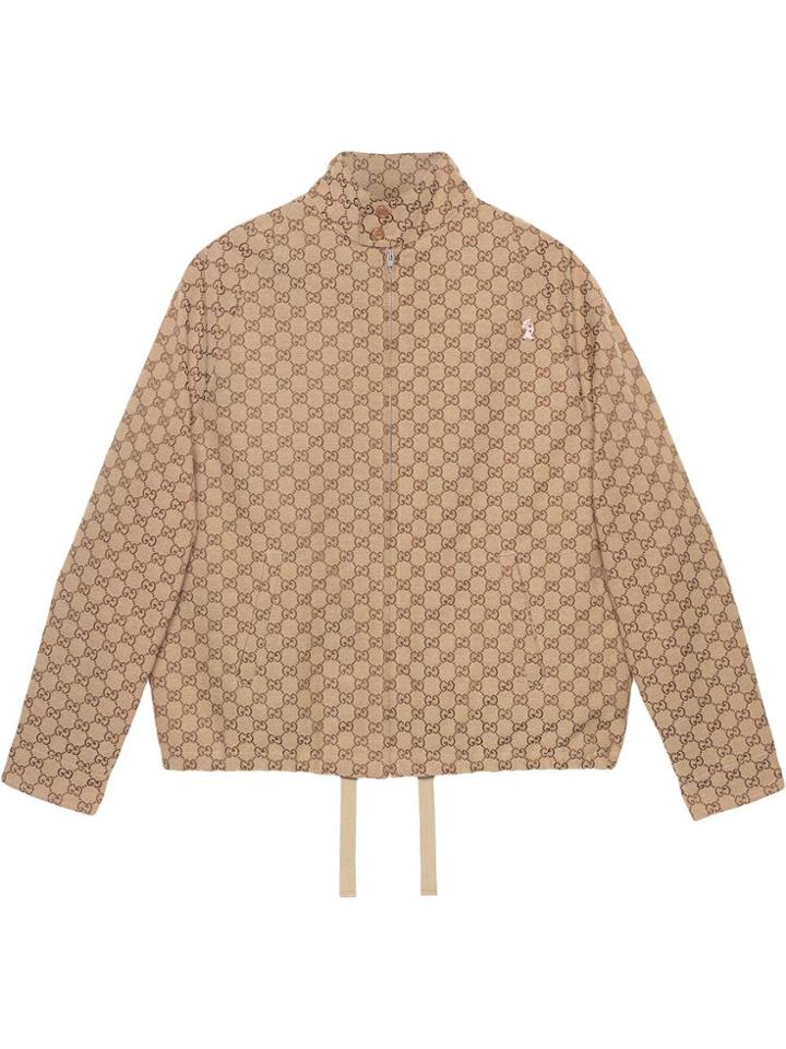 Gucci Bomber In Gg Fabric - Neutrals