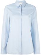 3.1 Phillip Lim Concealed Placket Shirt, Women's, Size: 8, Blue, Cotton