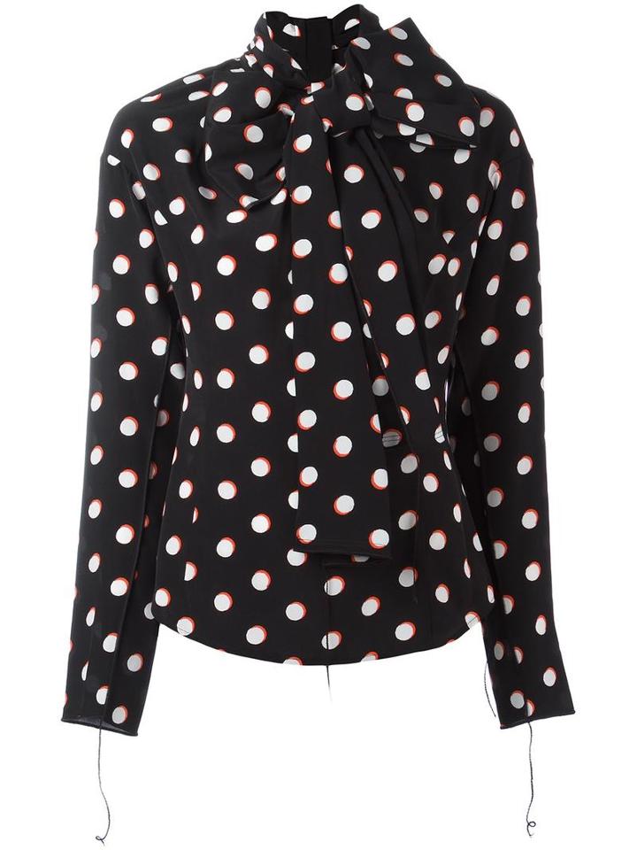 Marc Jacobs Polka Dot Print Shirt, Women's, Size: 10, Black, Silk
