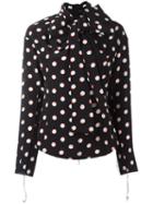 Marc Jacobs Polka Dot Print Shirt, Women's, Size: 10, Black, Silk