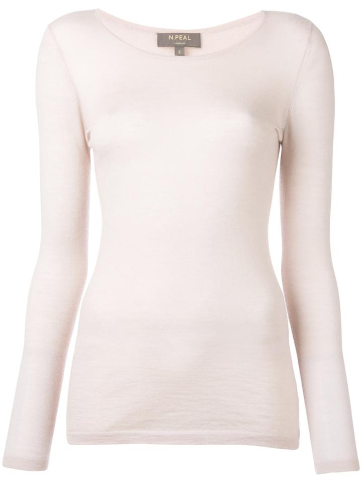N.peal - Cashmere Superfine Round Neck Jumper - Women - Cashmere - Xl, Pink/purple, Cashmere