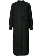 Roberts Wood Cut Out Shirt Dress - Black