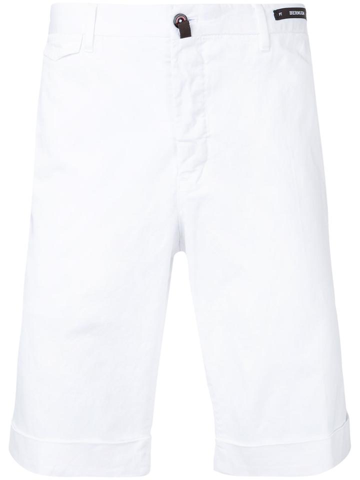 Pt01 - Bermuda Shorts - Men - Cotton/spandex/elastane - 48, White, Cotton/spandex/elastane