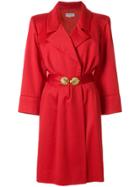 Yves Saint Laurent Vintage Belted Blazer Dress - Red