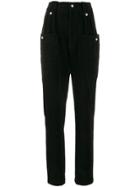 Isabel Marant High-waisted Pocket Detail Trousers - Black