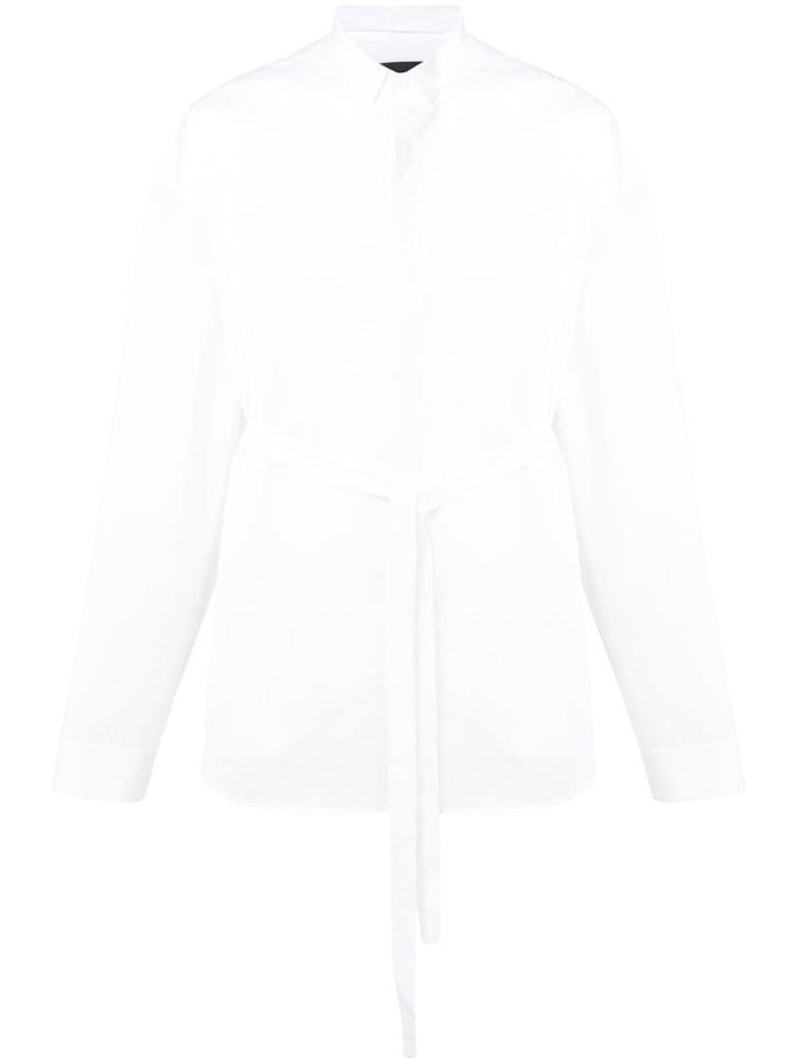 Juun.j Belted Waist Dress - White