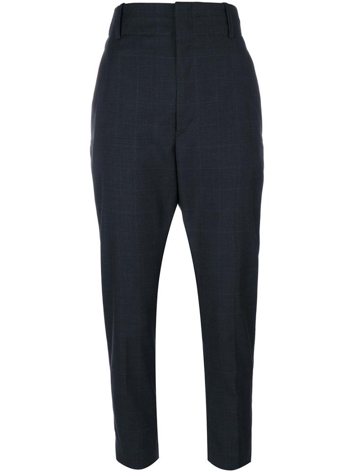 Isabel Marant Étoile - Prince Of Wales Checked Noah Trousers - Women - Cotton/wool - 40, Blue, Cotton/wool