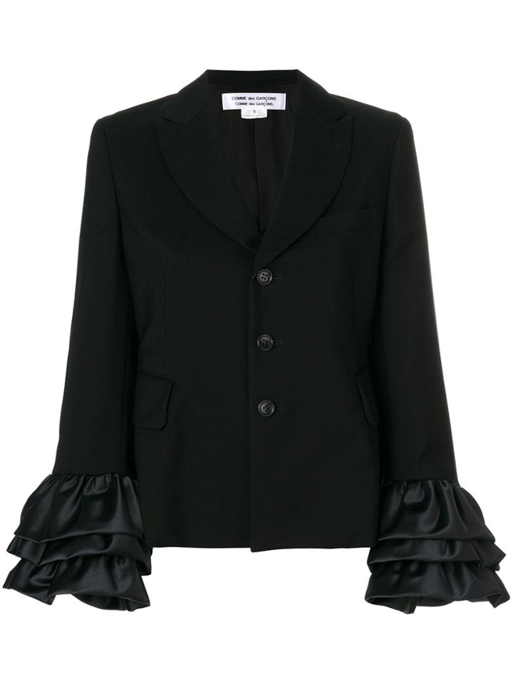 Comme Des Garçons Comme Des Garçons Ruffle Sleeved Button Jacket -