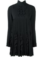 Dsquared2 Ruffled Design Dress, Women's, Size: 38, Black, Silk