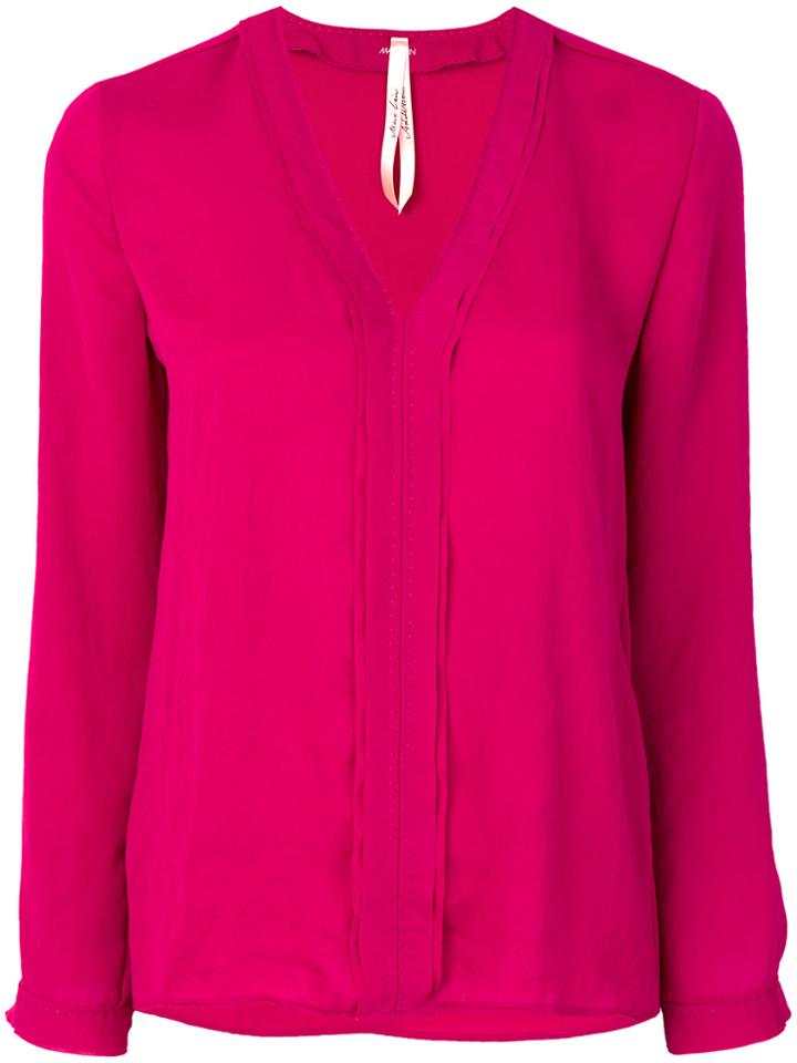 Marc Cain V-neck Blouse - Pink & Purple