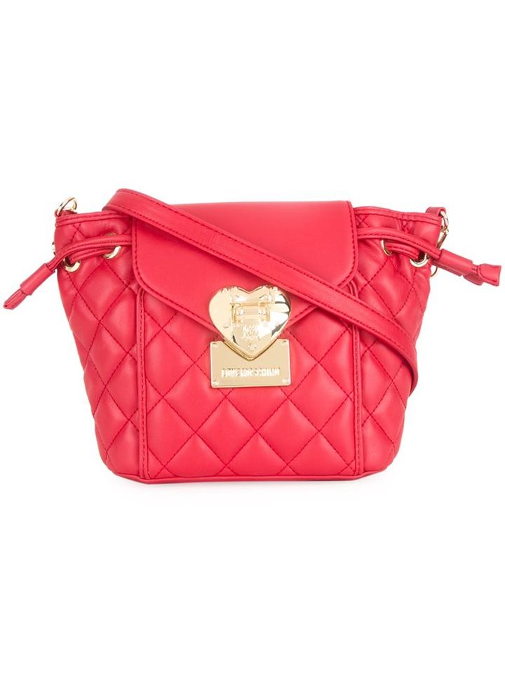 Love Moschino Quilted Crossbody Bag, Women's, Red