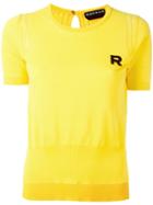 Rochas Embroidered R Jumper, Women's, Size: 40, Yellow/orange, Cotton