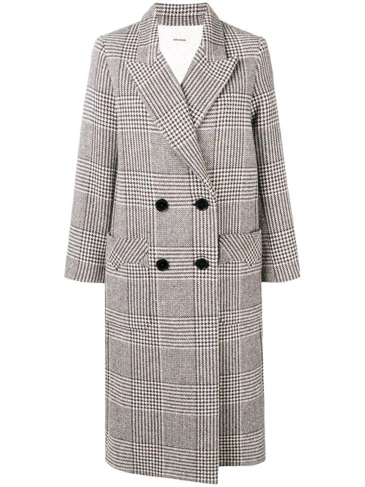 Zadig & Voltaire Mask Fantaisie Double Breasted Coat - Brown