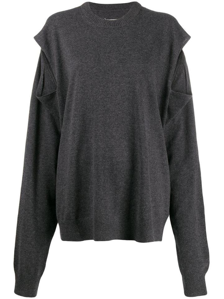 Maison Margiela Shoulder Slit Sweater - Grey