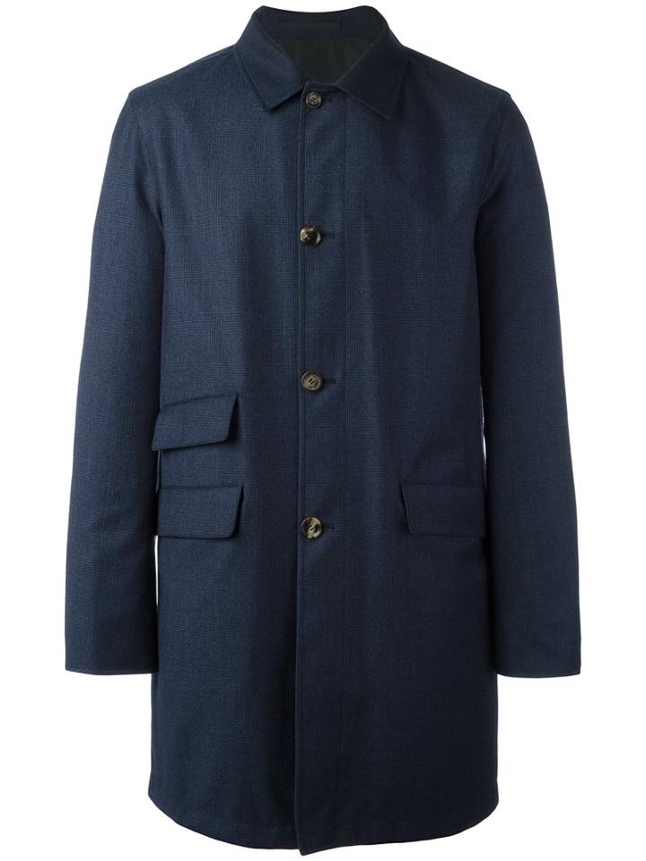 Kiton Reversible Prince Of Wales Coat